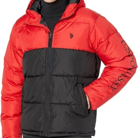 Nwt mens U.S. POLO ASSN. Color-Block Padded Puffer A13 - Picture 1 of 7